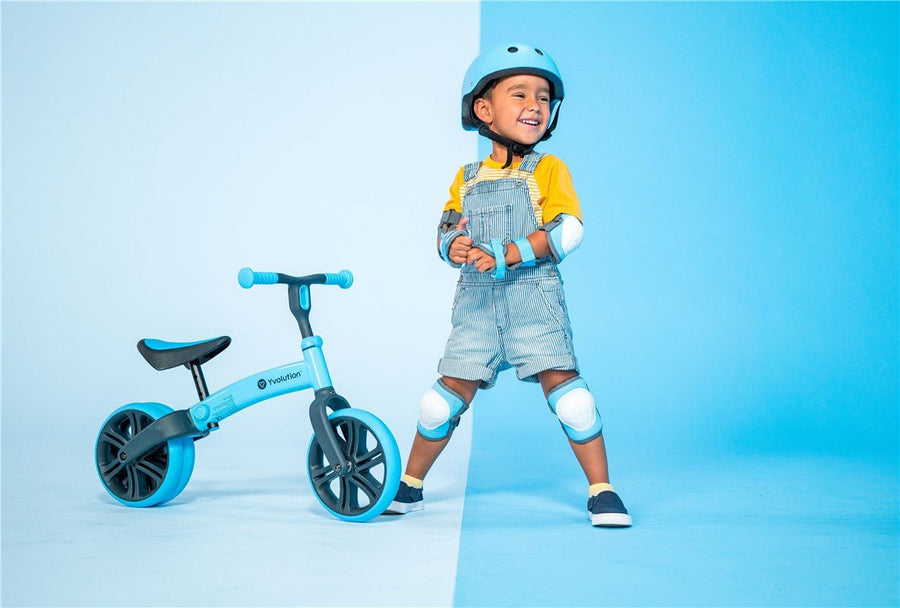 Juguete - Bicicleta equilibrio YVELO Junior Azul - El mundo de Caspio