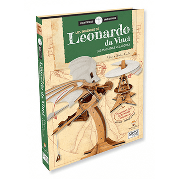 Libro y Puzzle 3D. Leonardo da Vinci máquinas voladoras