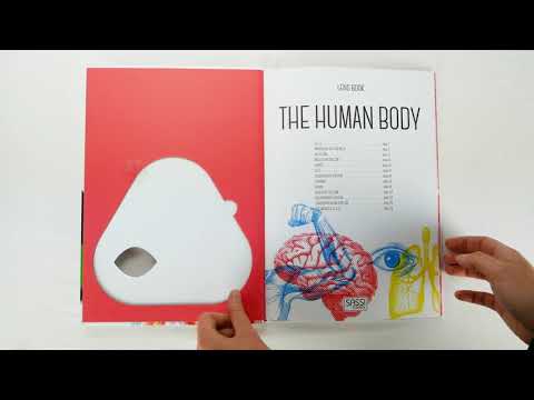 Libro con lentes el cuerpo humano
