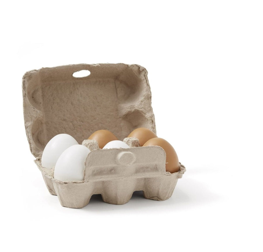 - Juego de 6 huevos madera - El mundo de Caspio