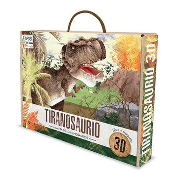 Libro y puzzle 3D. Tiranosaurio