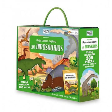 Puzle - Libro y puzle Los dinosaurios - El mundo de Caspio