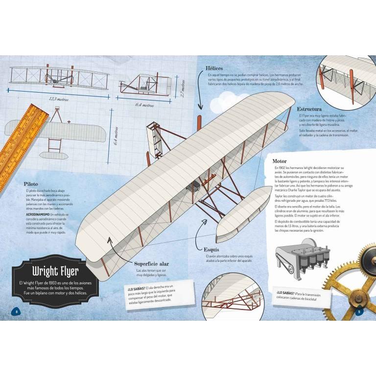 Libro - Libro y puzzle 3D. Avión de los hermanos Wright - El mundo de Caspio