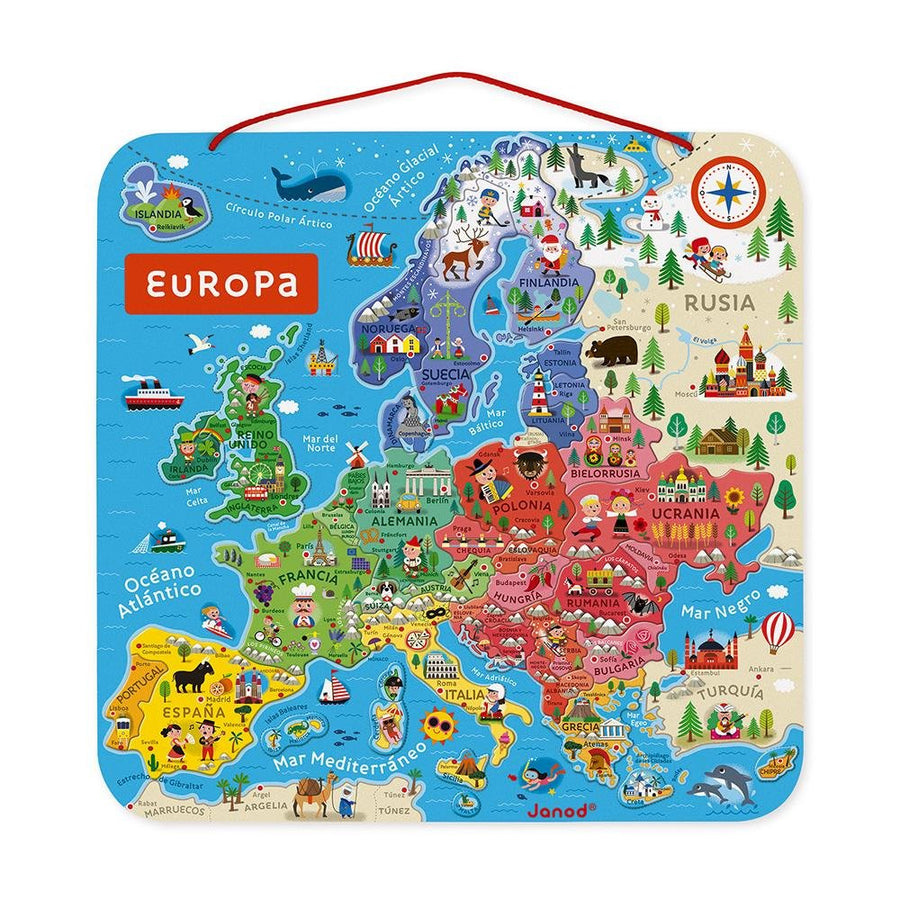 Juguete - Mapa de Europa Magnético - El mundo de Caspio