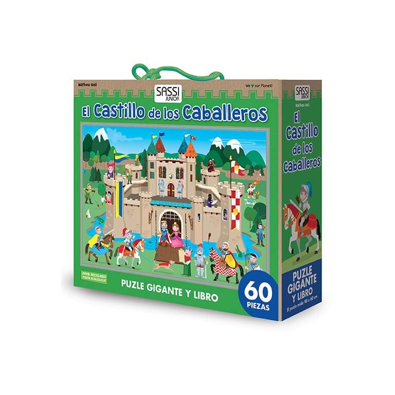 - Puzzle gigante y libro. El Castillo de los Caballeros - El mundo de Caspio