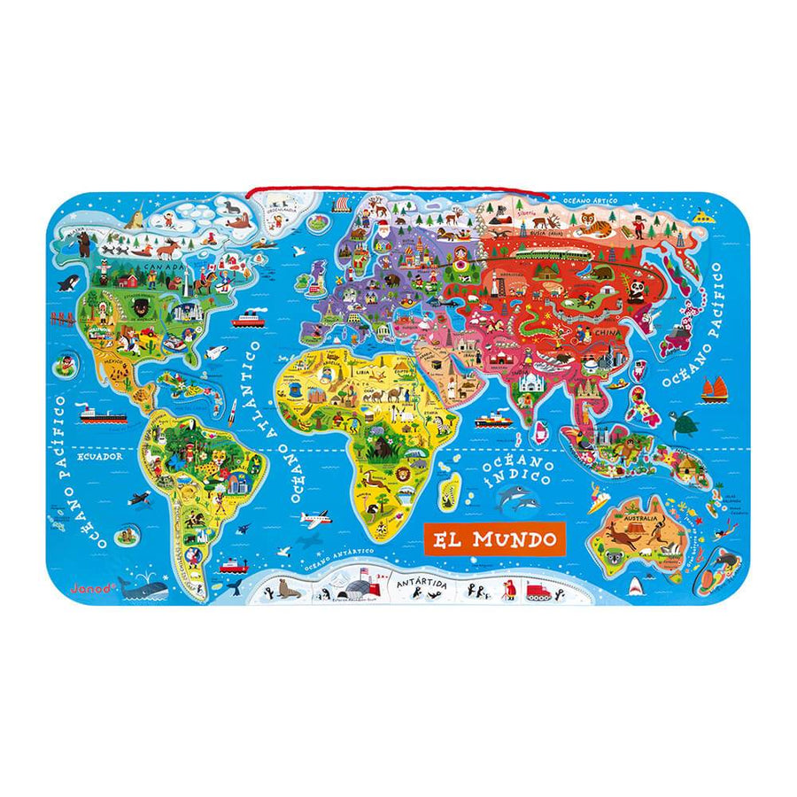 Puzzle - Puzzle magnético atlas mundial - El mundo de Caspio
