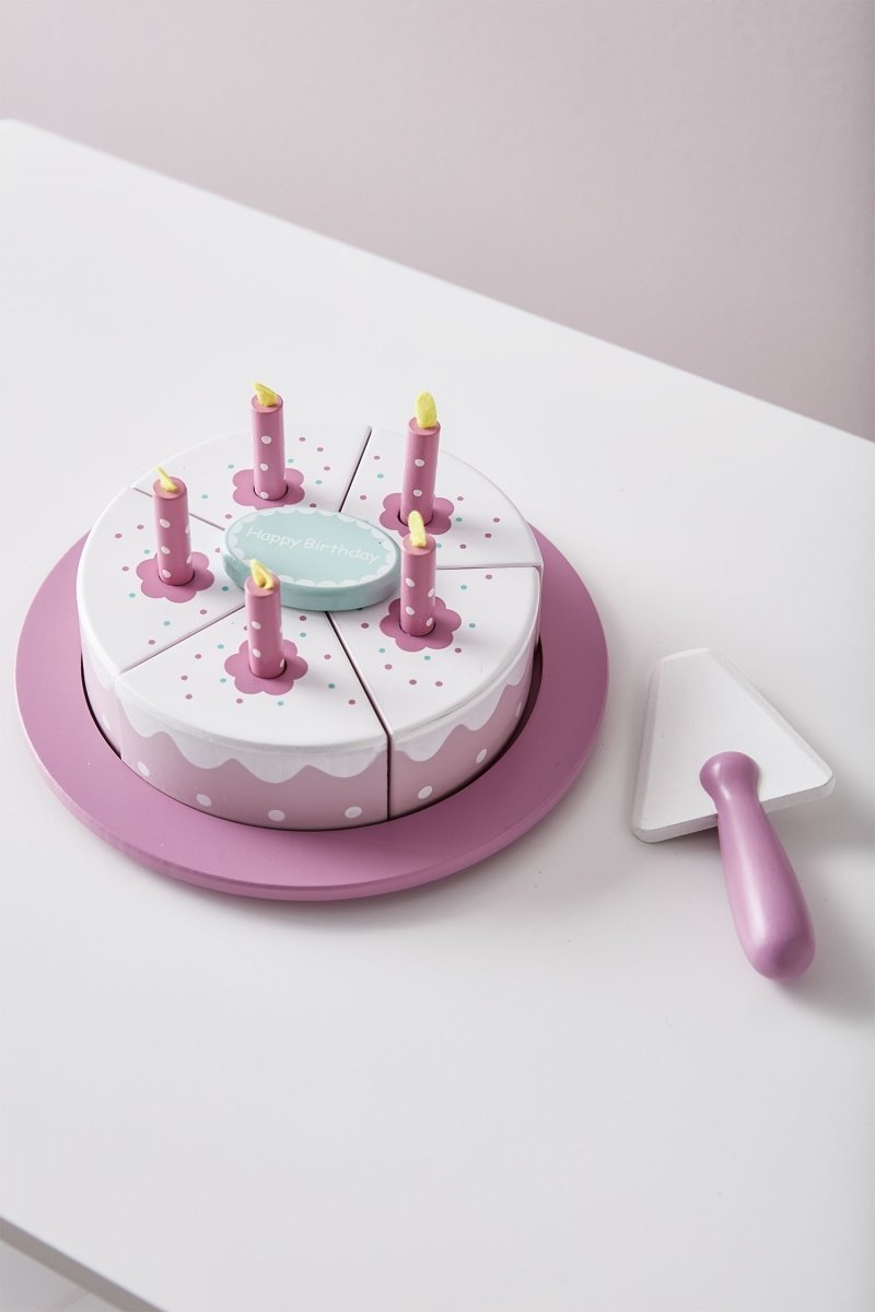 Juguete - Tarta de cumpleaños rosa - El mundo de Caspio