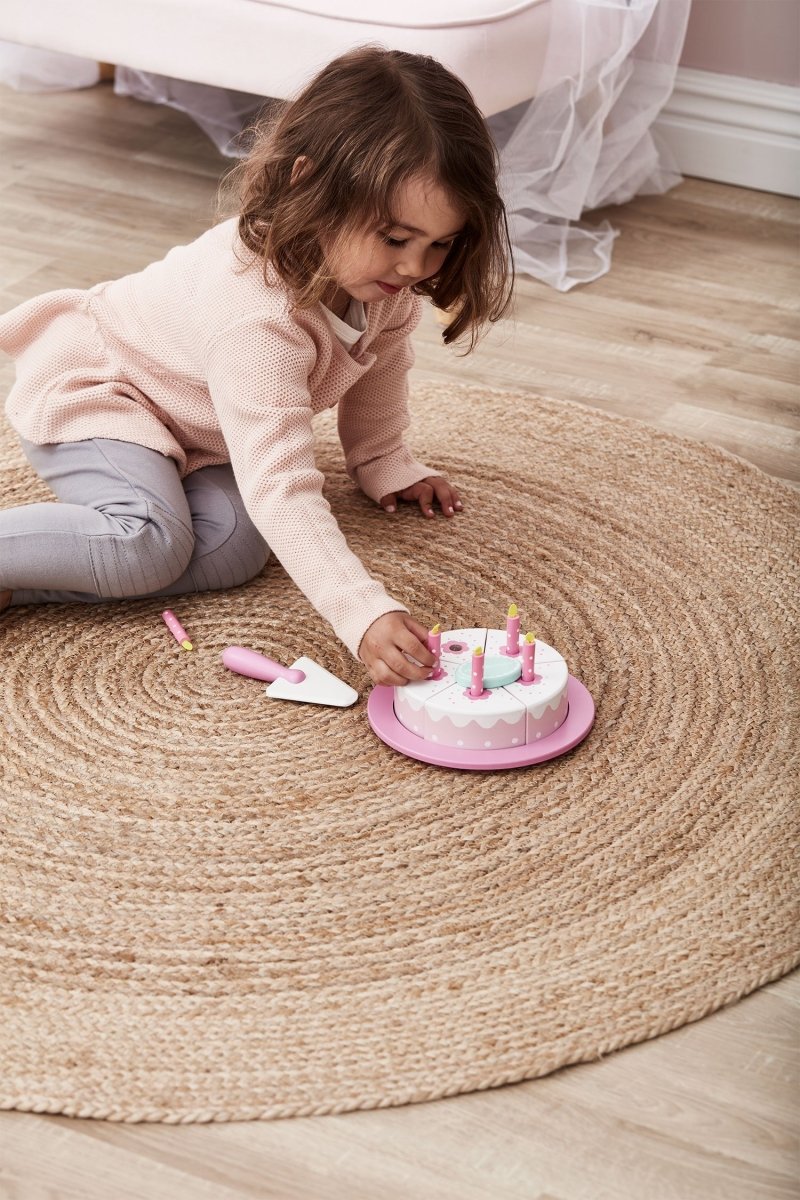 Juguete - Tarta de cumpleaños rosa - El mundo de Caspio